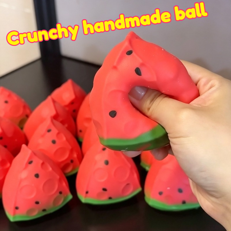 Sensory Fidget Toys - Antystresowa piłka w kształcie arbuza, chrupiąca