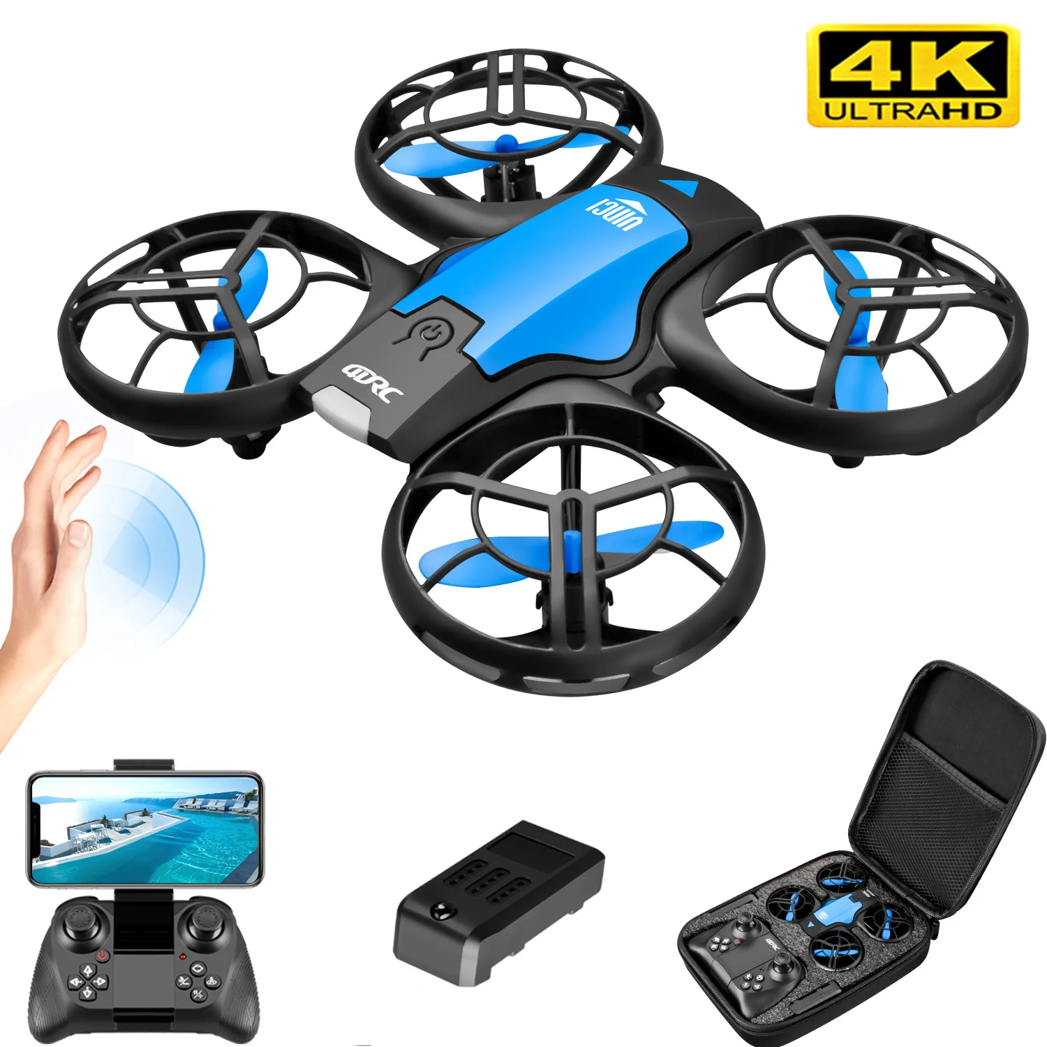 Rc Helicopter Mini - V8 Nowy Mini Dron 4K Profesjonalny