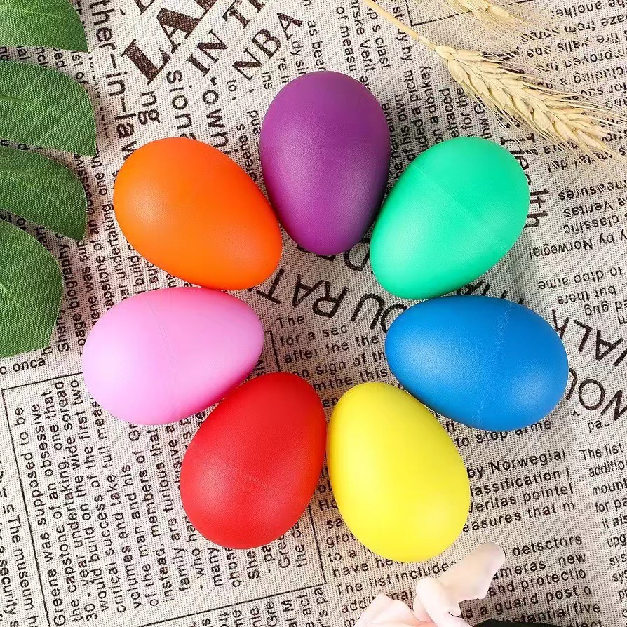 Kids Toys Easter - 2 szt. Plastikowe jajka perkusyjne, marakasy