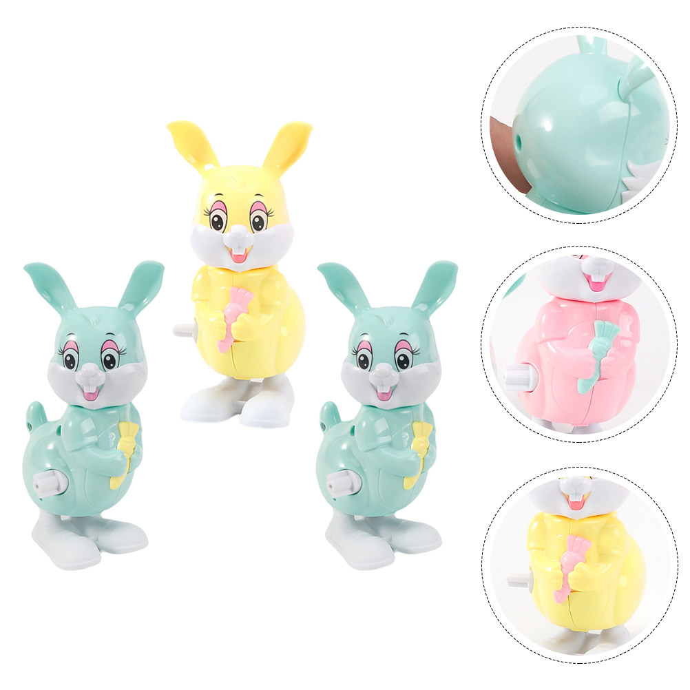 Kids Toys Easter - 3 sztuki skaczących królików na sprężynę,