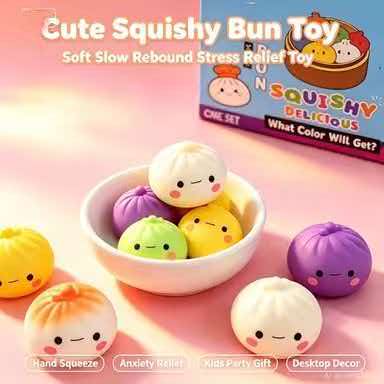 Kids Toys Home - Miękka zabawka antystresowa w kształcie bułki